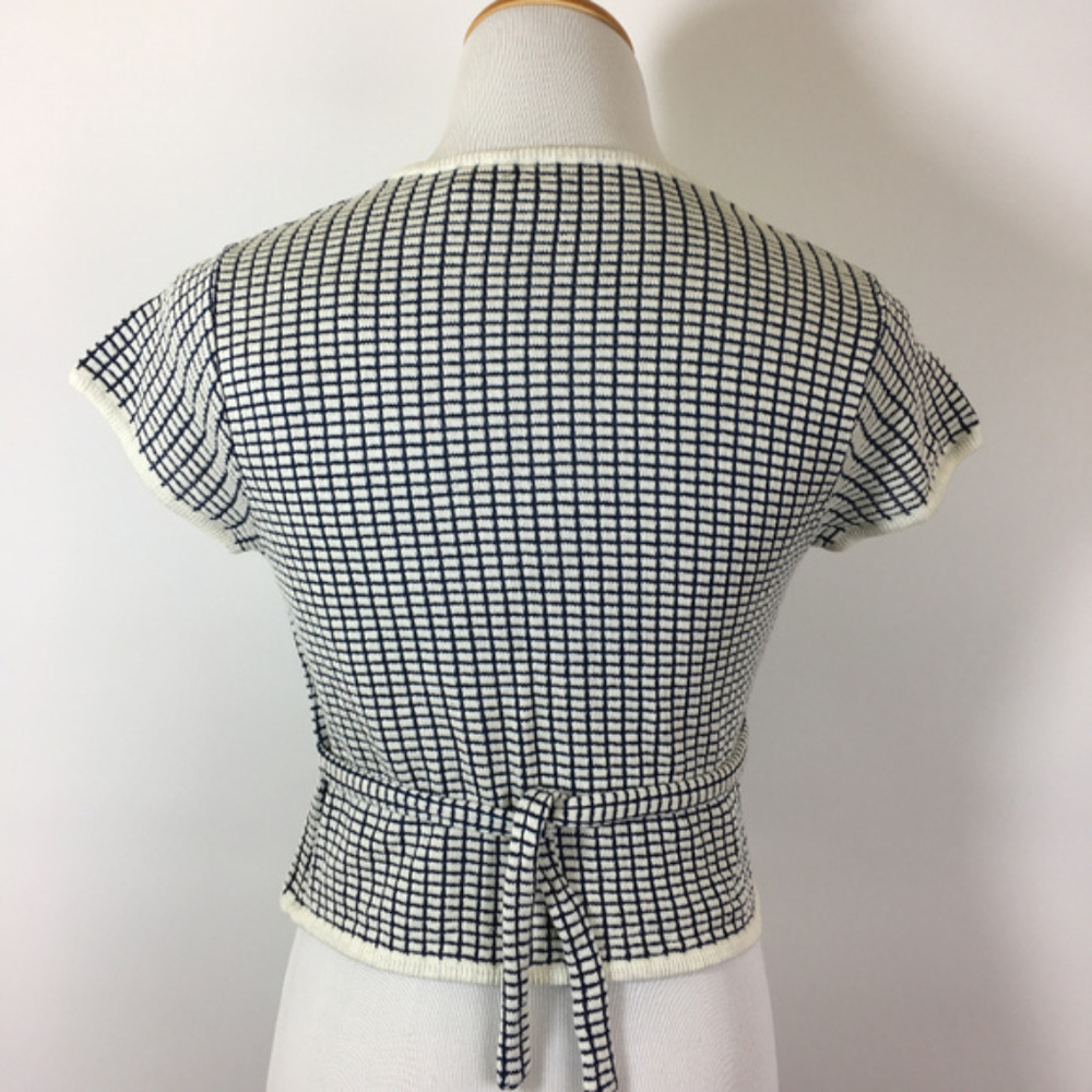 NWOT Anthropologie Moth navy and white cardigan - Picture 3 of 5